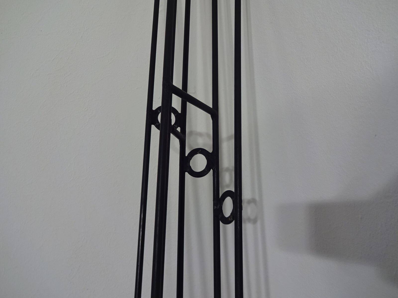 Brutalist German Iron Wall Candleholder, 1960s