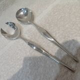 Cuillère et fourchette de service métal argenté orfèvre Christofle Duo