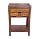 Old Burmese teak bedside furniture