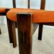 Set of 6 Girsberger Scandinavian style chairs from the 70s, vintage, solid wood, original fabric