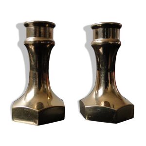 Paire de bougeoirs en