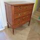 Art Deco chest of drawers - 4 drawers - locks - checkered wood veneer top - 50s
