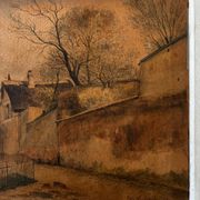 Tableau paysage de campagne Édouard Lefevre 1879