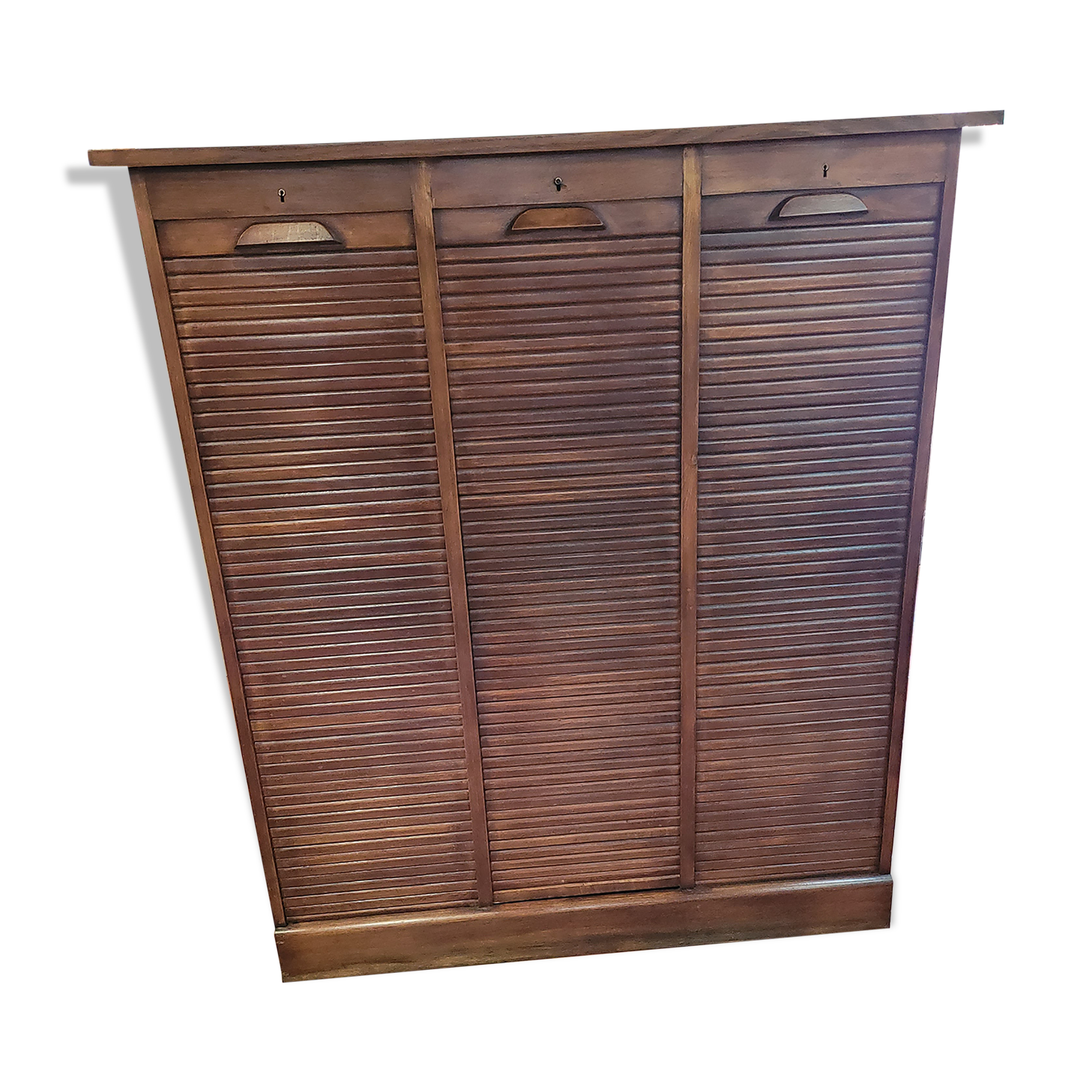 Solid oak triple curtain binder