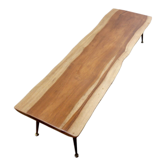 Live edge solid mahogany coffee table