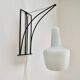 Modernist wall light with metal and glass wire