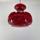 Red glass pendant by Peill and Putzler 1960