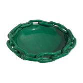 Vallauris cup lined with green earthenware chain