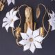 Lot de 2 appliques murales Murano Fleurs Blanches, 1970s