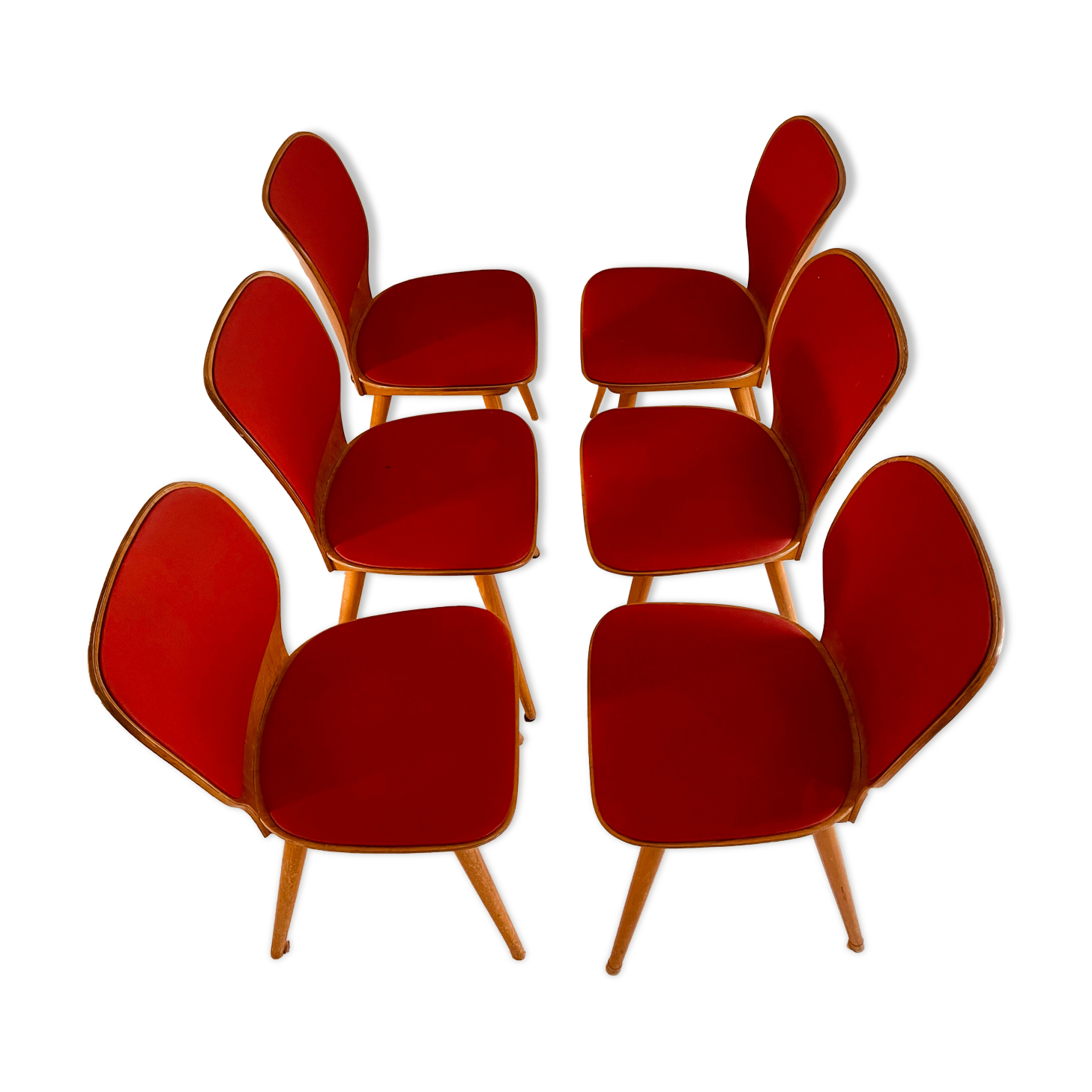 6 MAX BILL chairs by BAUMANN 800 series