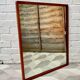 Vintage Rectangulaire Mur Miroir Teck Cadre