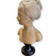 Bust of louise brongniart in patinated plaster after houdon
