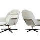 Chaises pivotantes vintage grandes "b7041" de zpm radomsko, pologne, 1970