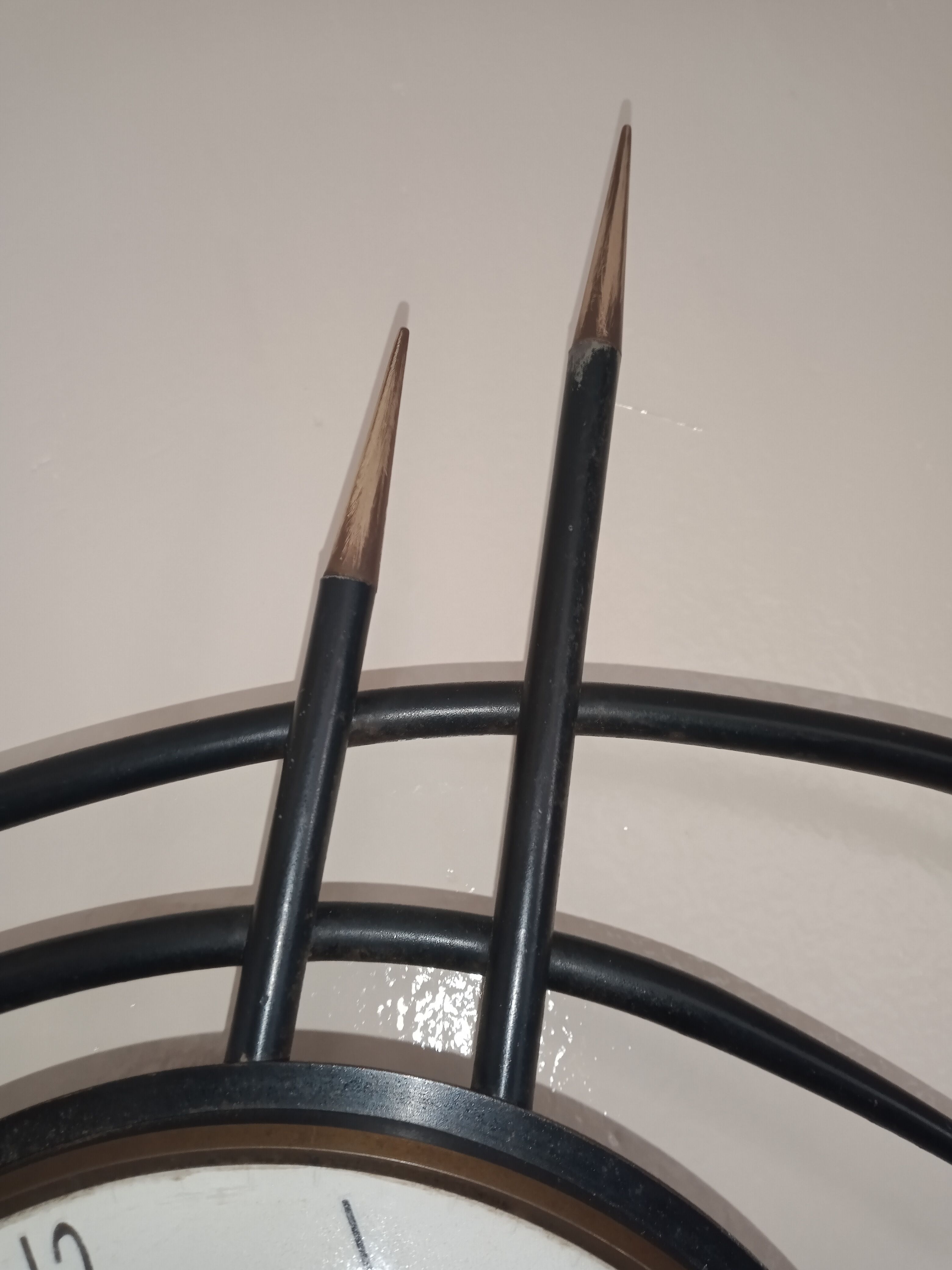 Vintage Bayard iron and brass clock 1960