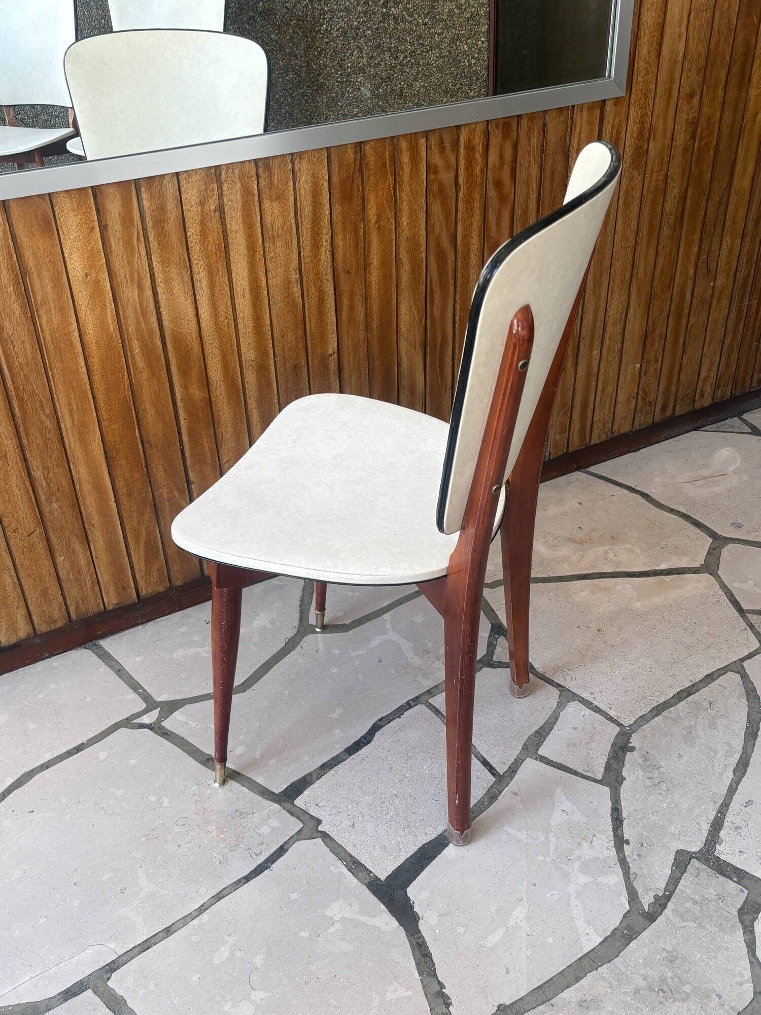 Set of mid-century Scandinavian-inspired chairs.