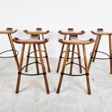 Mid century brutalist bar stools, 1960s