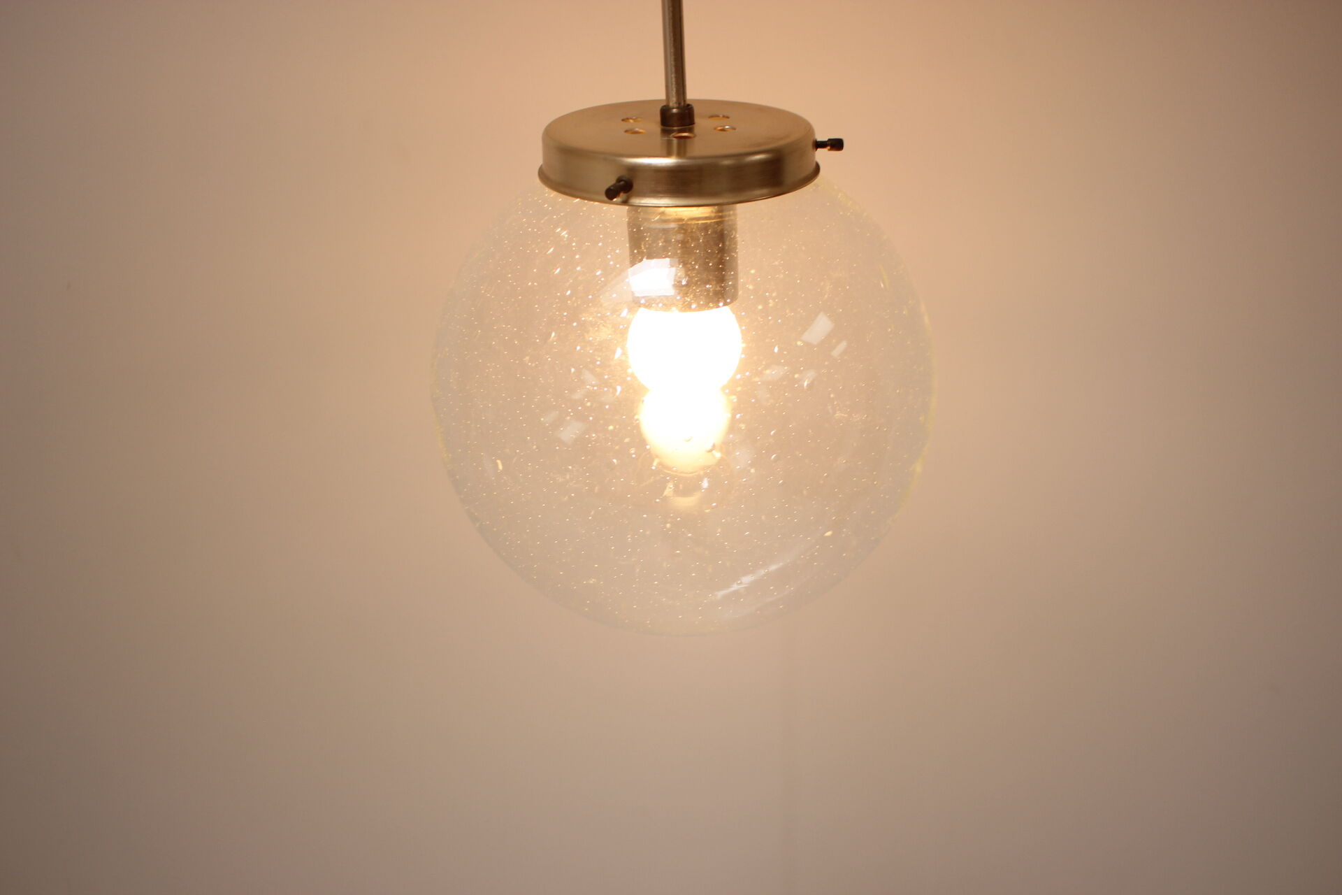 Mid-Century Glass Pendant/Kamenicky Senov, 1970's