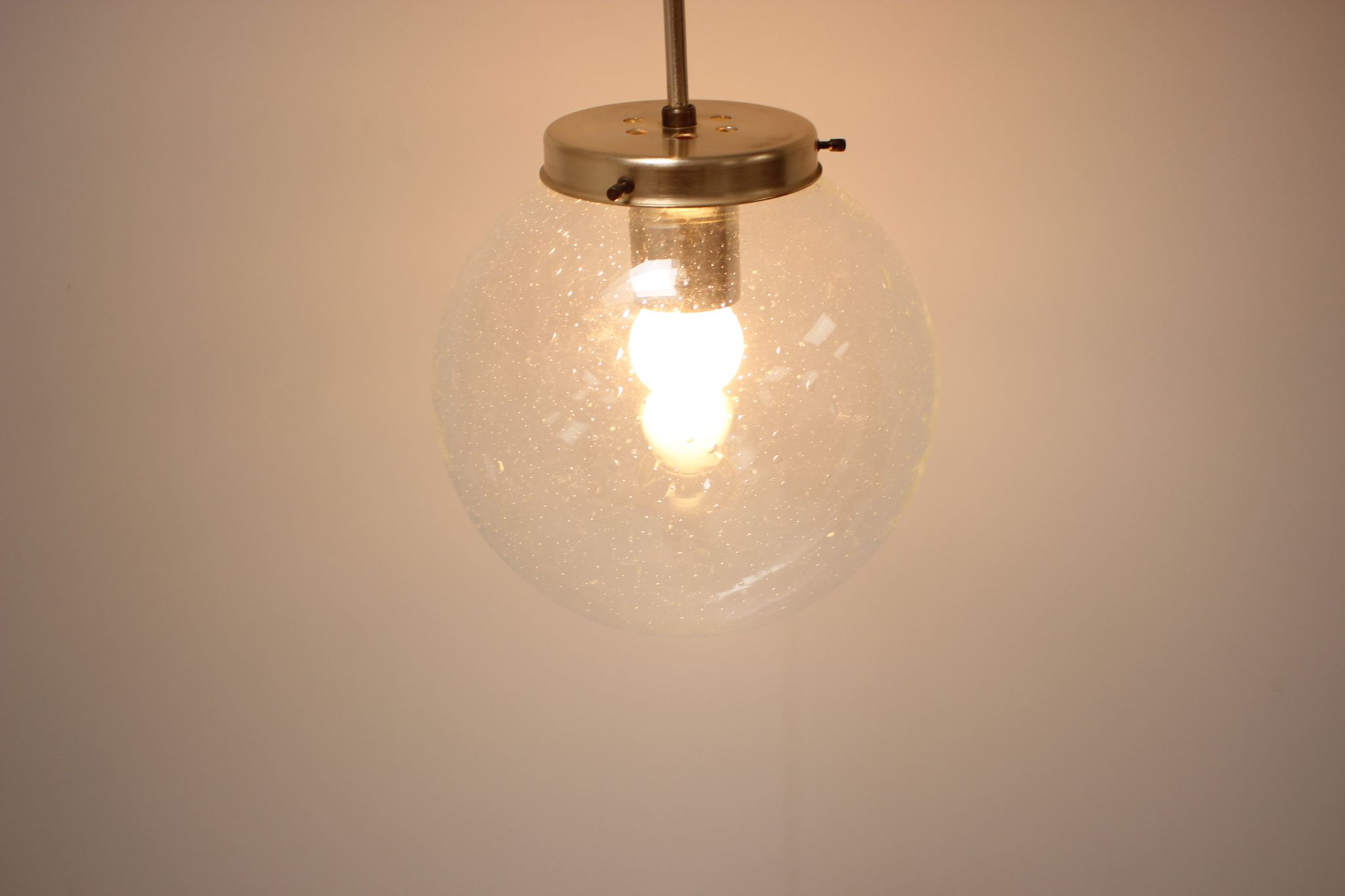Mid-Century Glass Pendant/Kamenicky Senov, 1970's