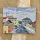 French vintage oil painting, signed CE