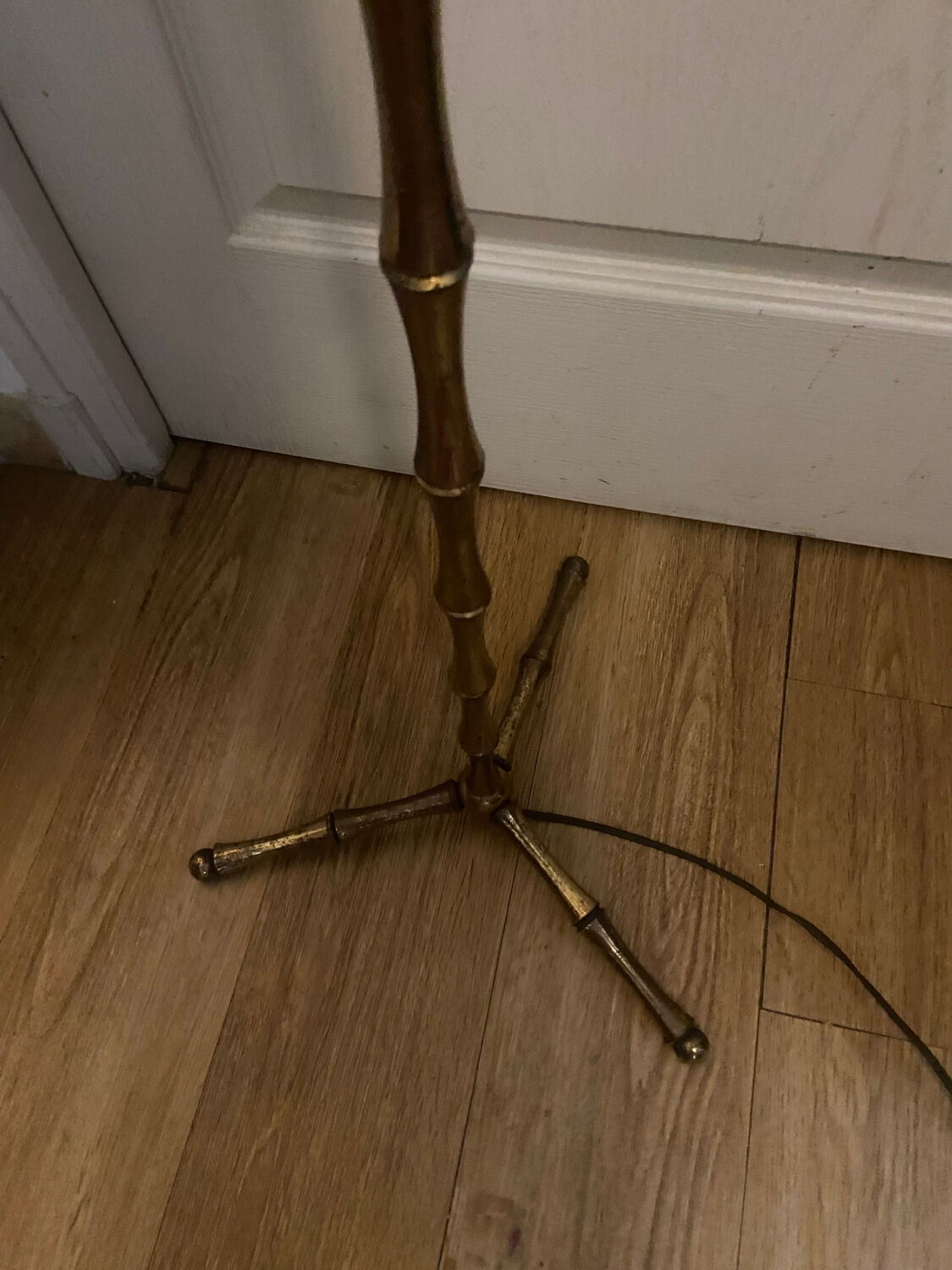 Brass tripod floor lamp from the 60s