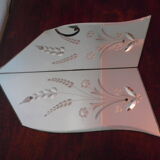 Double Venetian mirror, asymmetrical, beveled