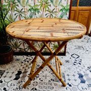 Vintage bamboo rattan table