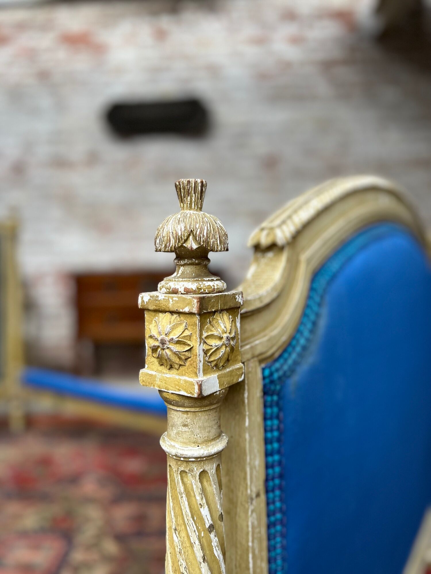 Pair of lacquered wooden beds Louis XVI XIXth
