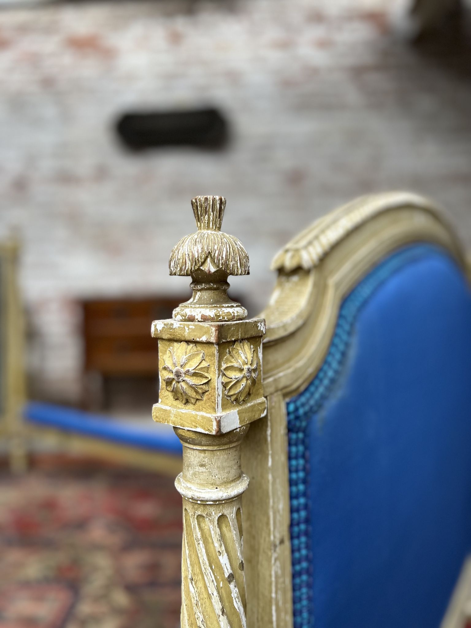 Pair of lacquered wooden beds Louis XVI XIXth