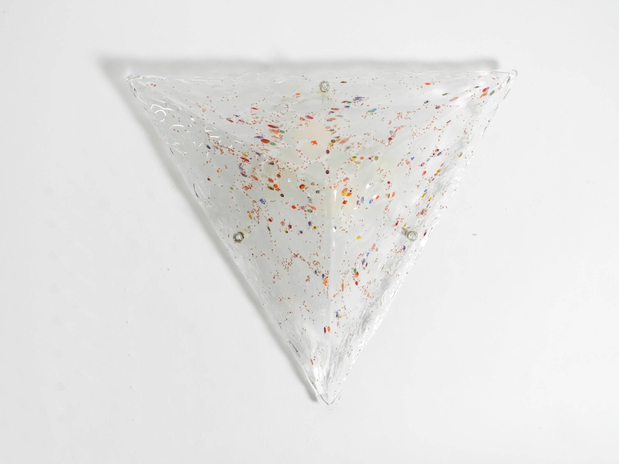 Post Modern Murano glass triangle ceiling lamp by Sylcom, Italy, 1985