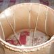 Lampshade pagoda greige rosé round scalloped headband Ø 56 cm