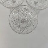 6 Saint Louis crystal champagne glasses, Moselle model, 1930s.