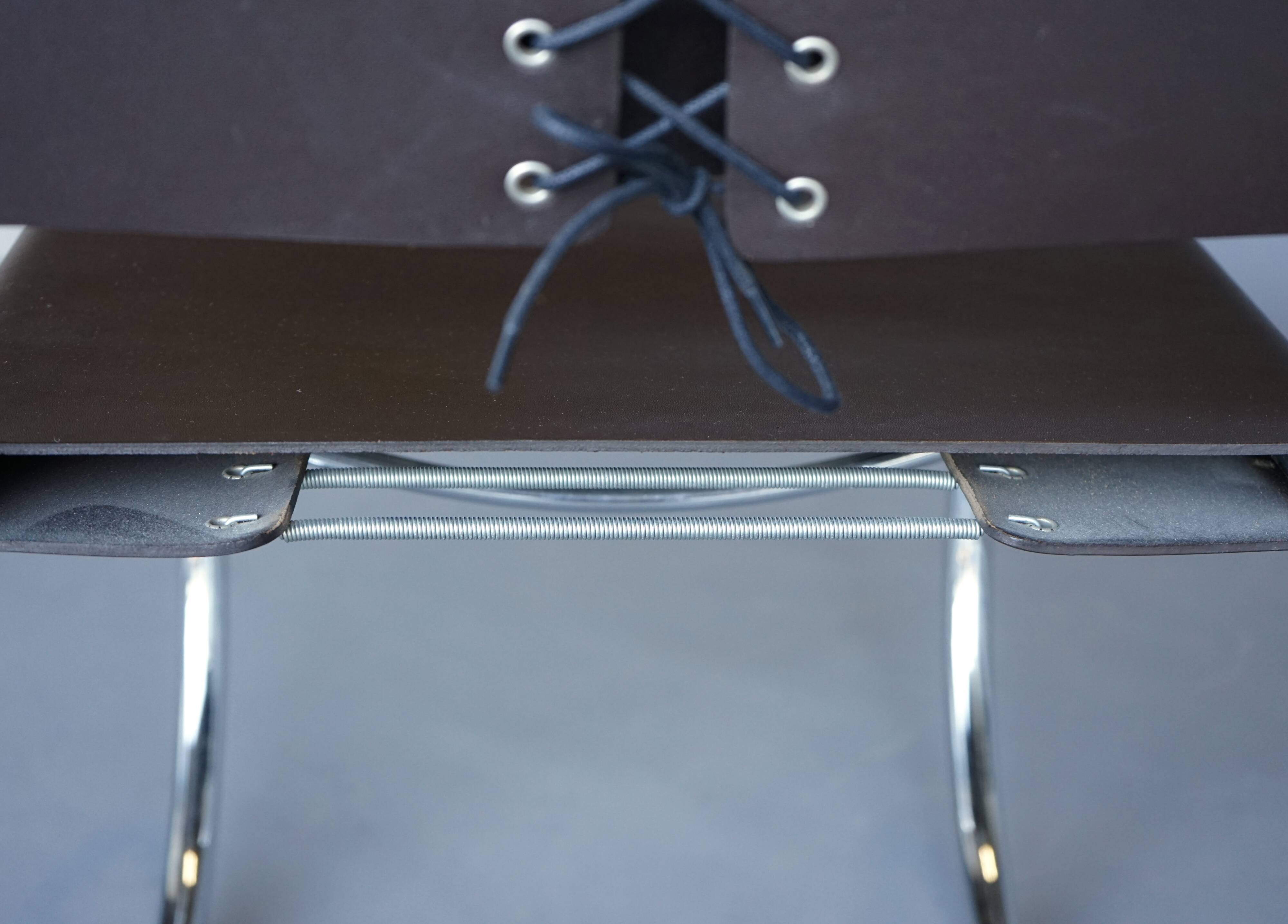 x4 Cantilever MR 10 chairs in the manner of Ludwig Mies van der Rohe.