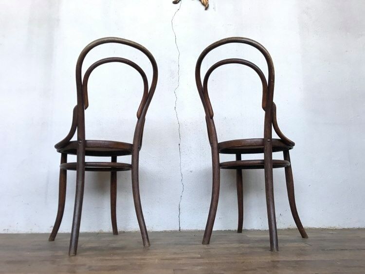 Pair of bistro chair number 14 fischel