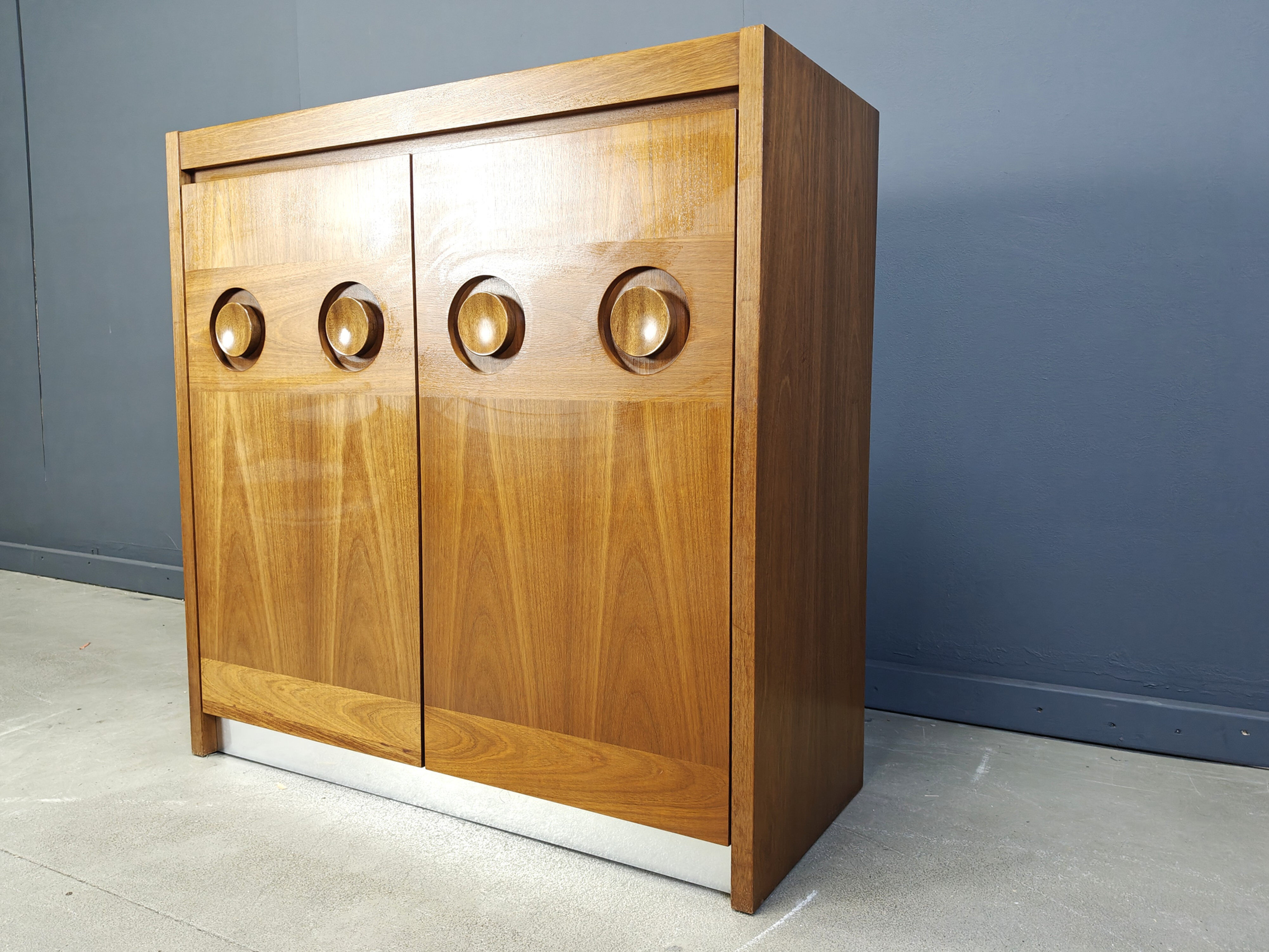 Vintage brutalist bar cabinet, 1970s