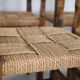 Suite de 8 tabourets en corde