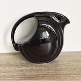 Vintage black ceramic pitcher art deco style