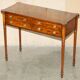 Restored console in Burr Oak & Satin Wood, circa 1920.