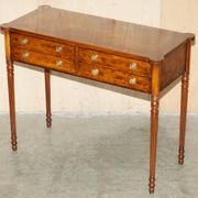 Console en Orme Burr & Bois Satiné restaurée, vers 1920