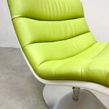 Vintage Dutch design swivel chair Artifort F978 'Green spirit'