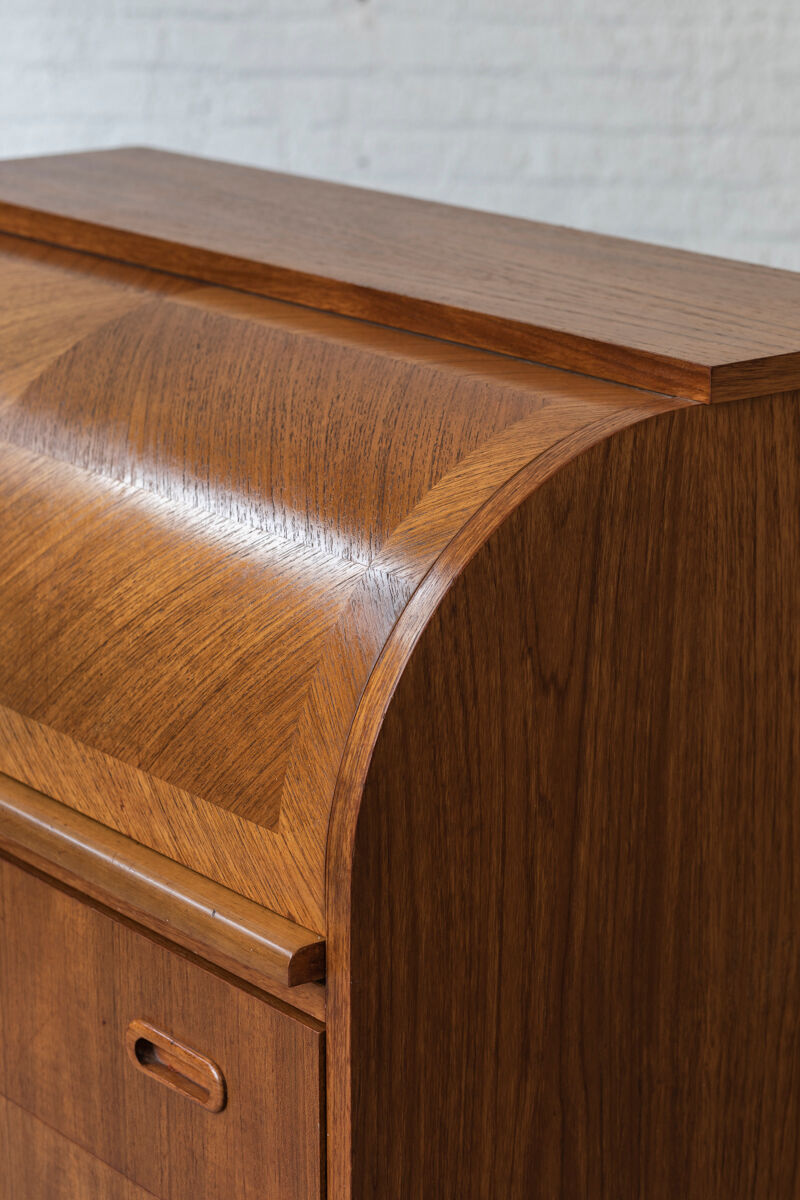 Rolltop secretary in mahogany by Egon Ostergaard, Sweden 1960’s