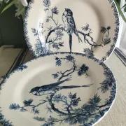Gien "Provençal" - Set of 3 flat plates Ø 23 cm swallows