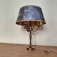 brass three-light bouillotte lamp, desk lamp