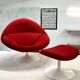F421 armchair and its ottoman by Pierre Paulin for Artifort