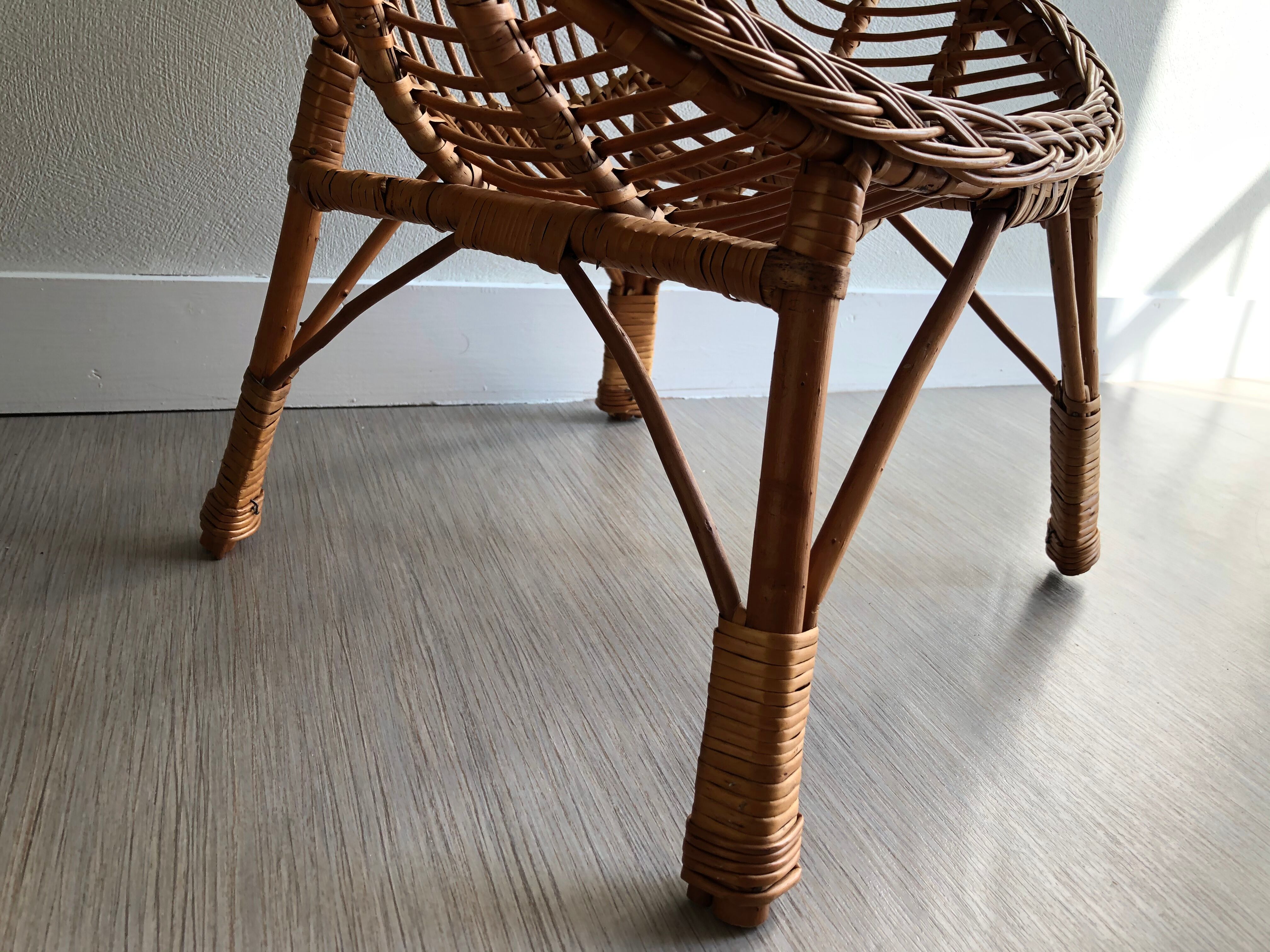 Vintage rattan armchair