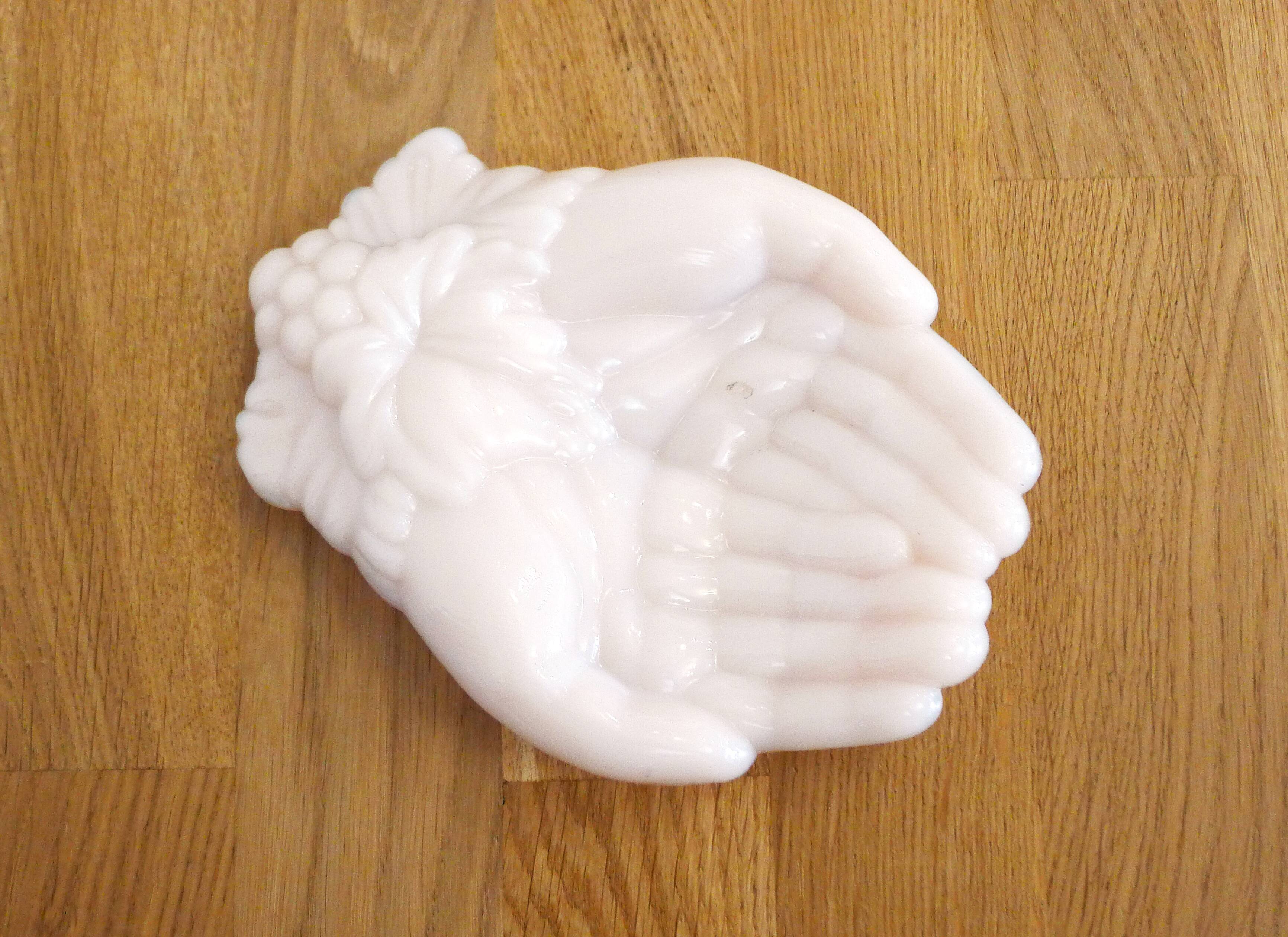 Pink opaline hand bowl