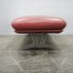 German Koinor Leather Bench with Brushed Stainless Steel Base 2020s