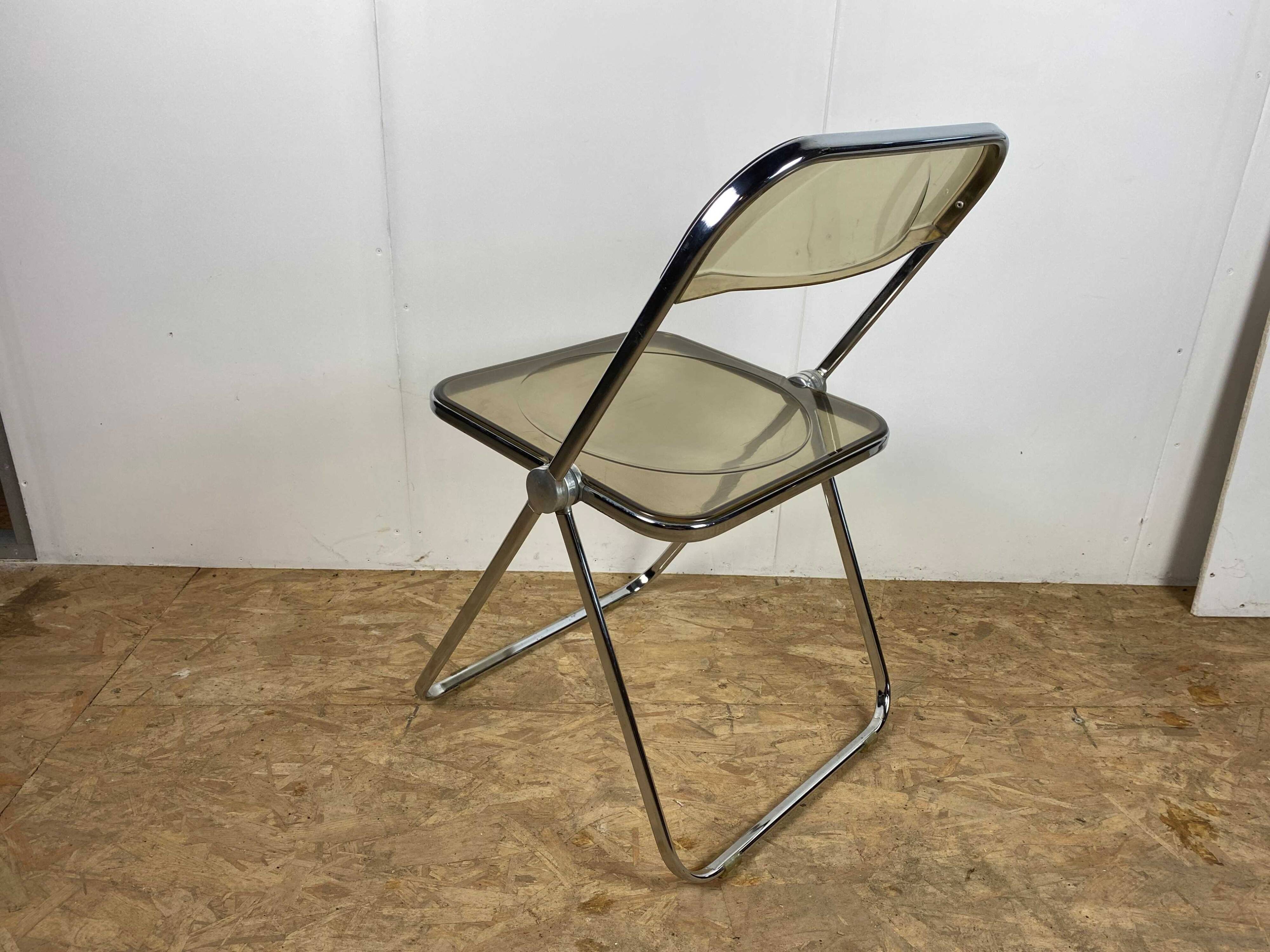 A folding chair model Plia by Giancarlo Piretti for Castelli vintage year 70