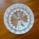 Set of 6 cut crystal cognac glasses