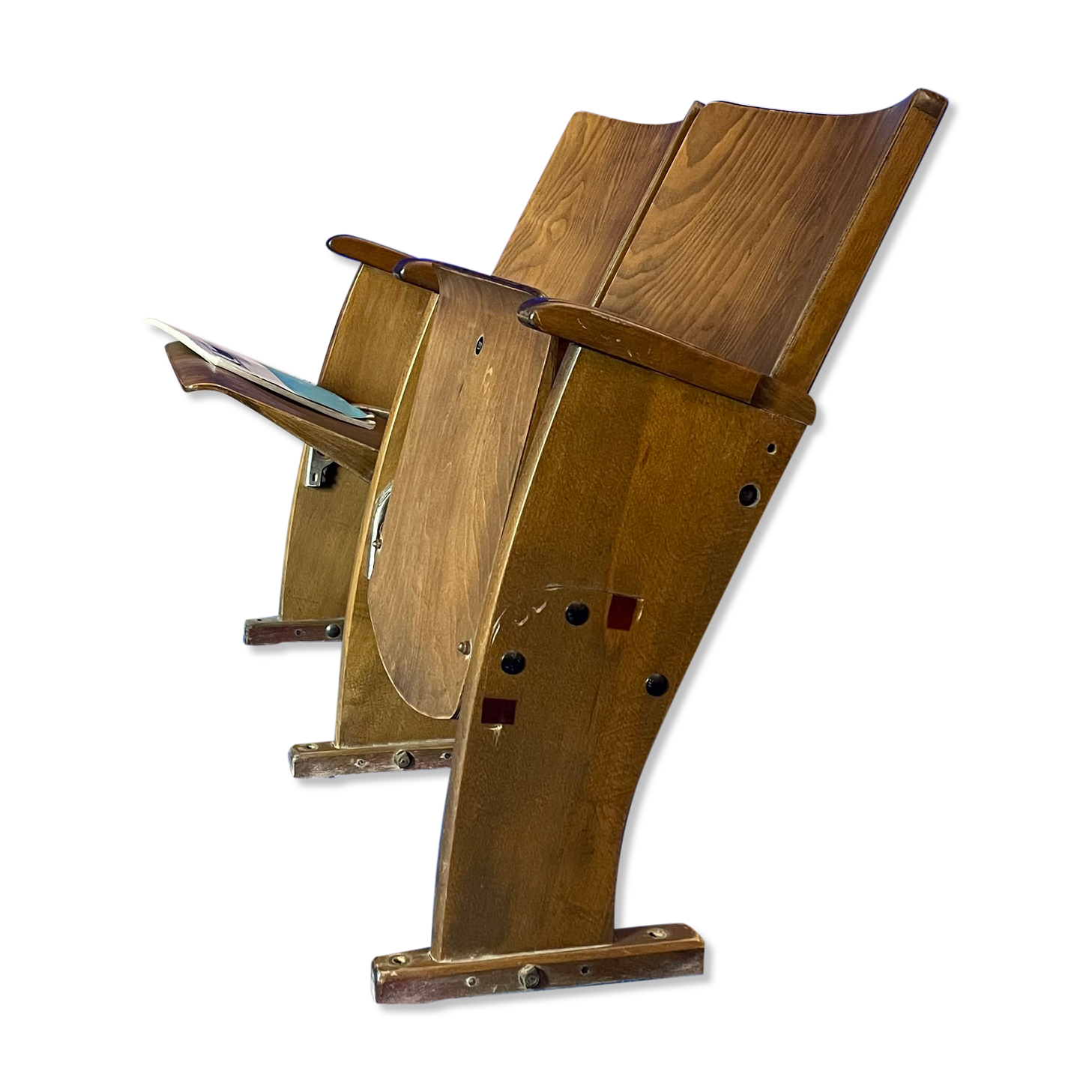 Theater chairs of the 60s in wood of czech origin