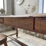 2m walnut drapery farm table